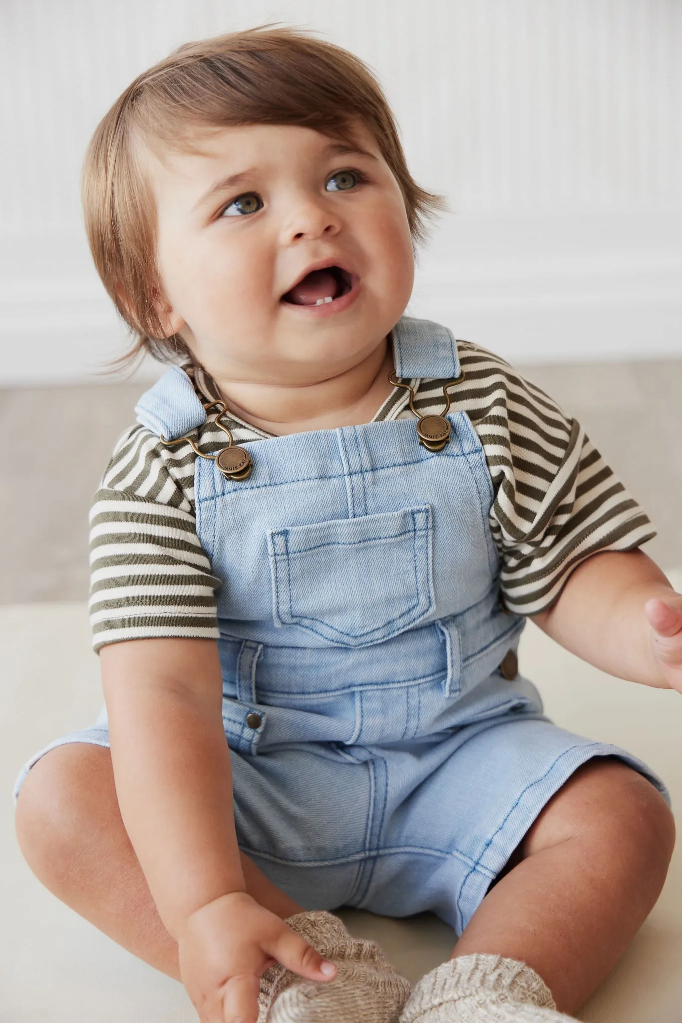 Chase Short Overall - Washed Denim