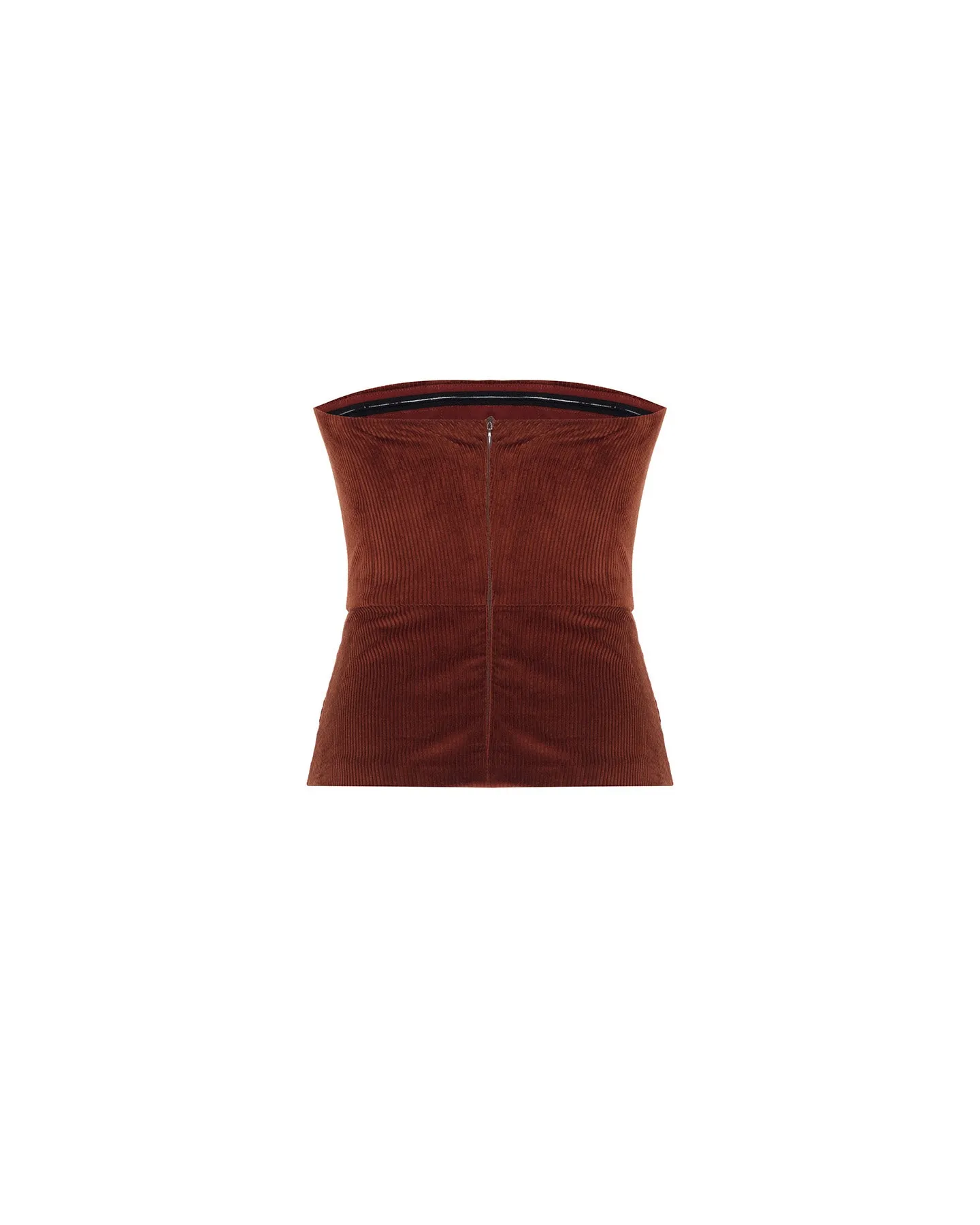Clotho Corduroy Strapless Bustier