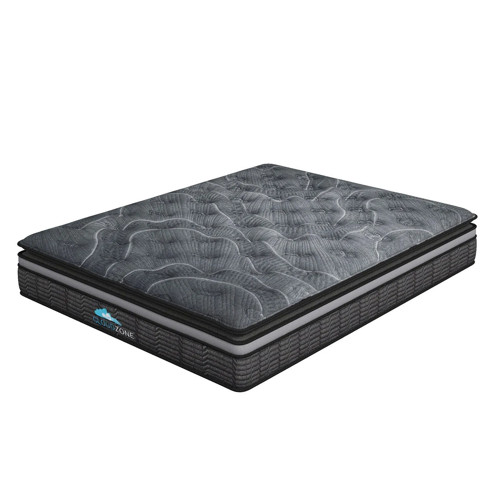 Cloud zone double layer euro top pocket spring mattress plush firm