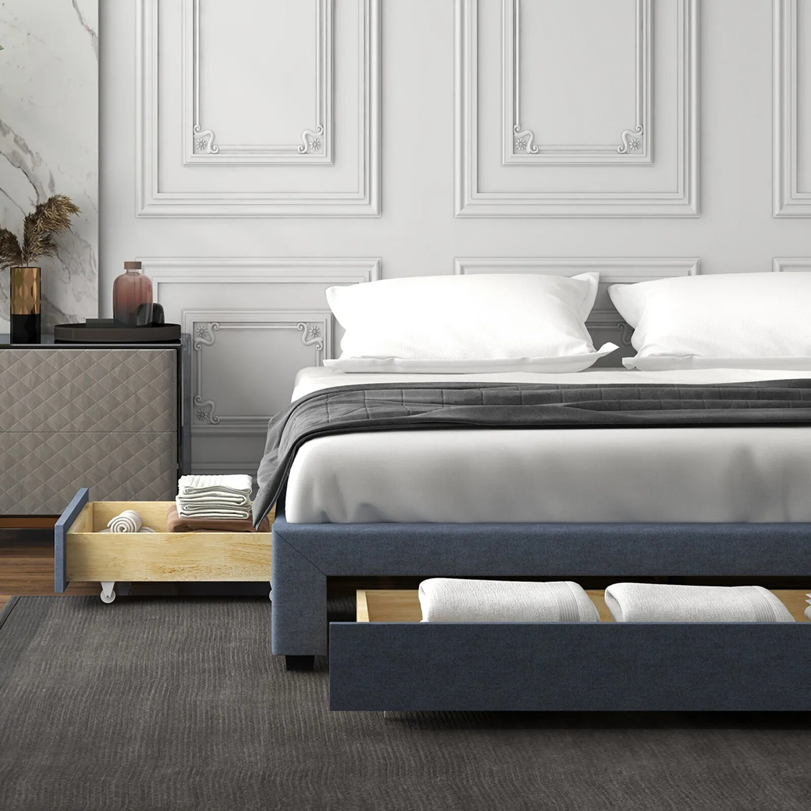 Cloud zone double layer euro top pocket spring mattress plush firm