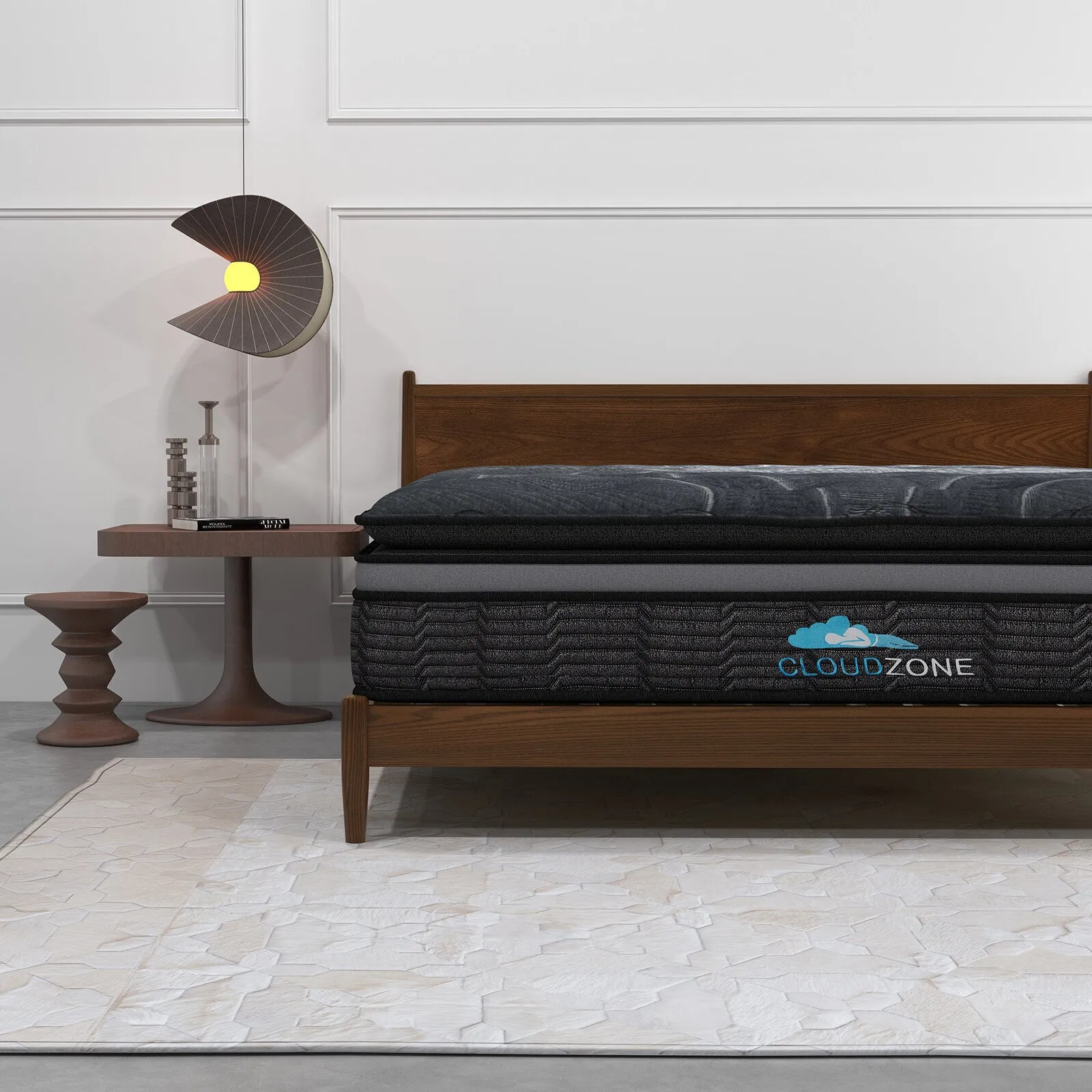 Cloud zone double layer euro top pocket spring mattress plush firm