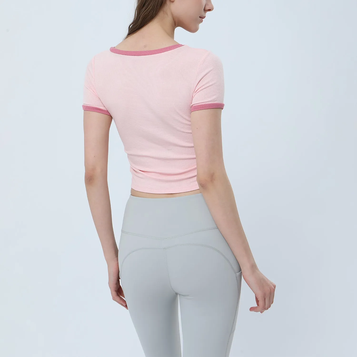 Color Block Short Sleeve Top
