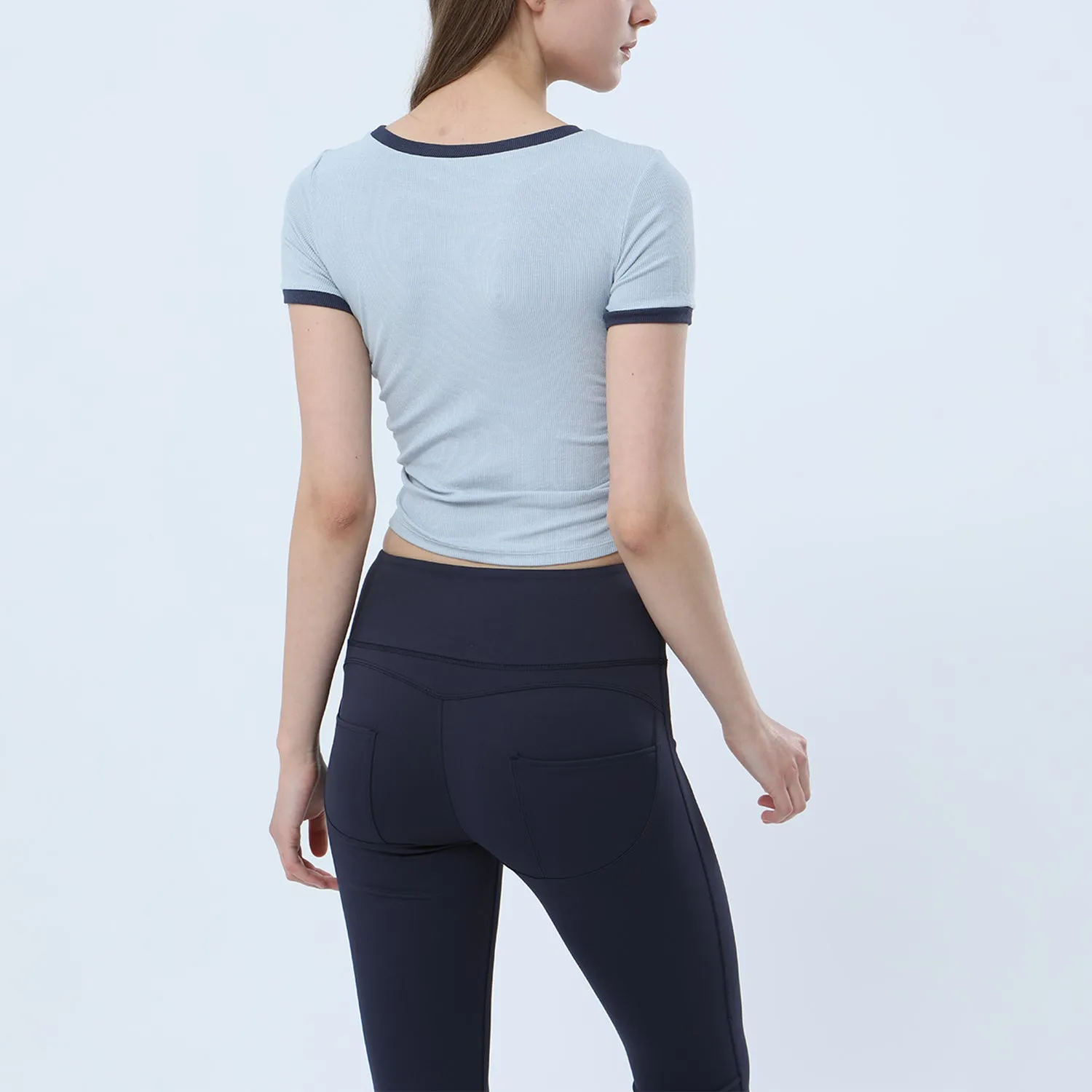 Color Block Short Sleeve Top