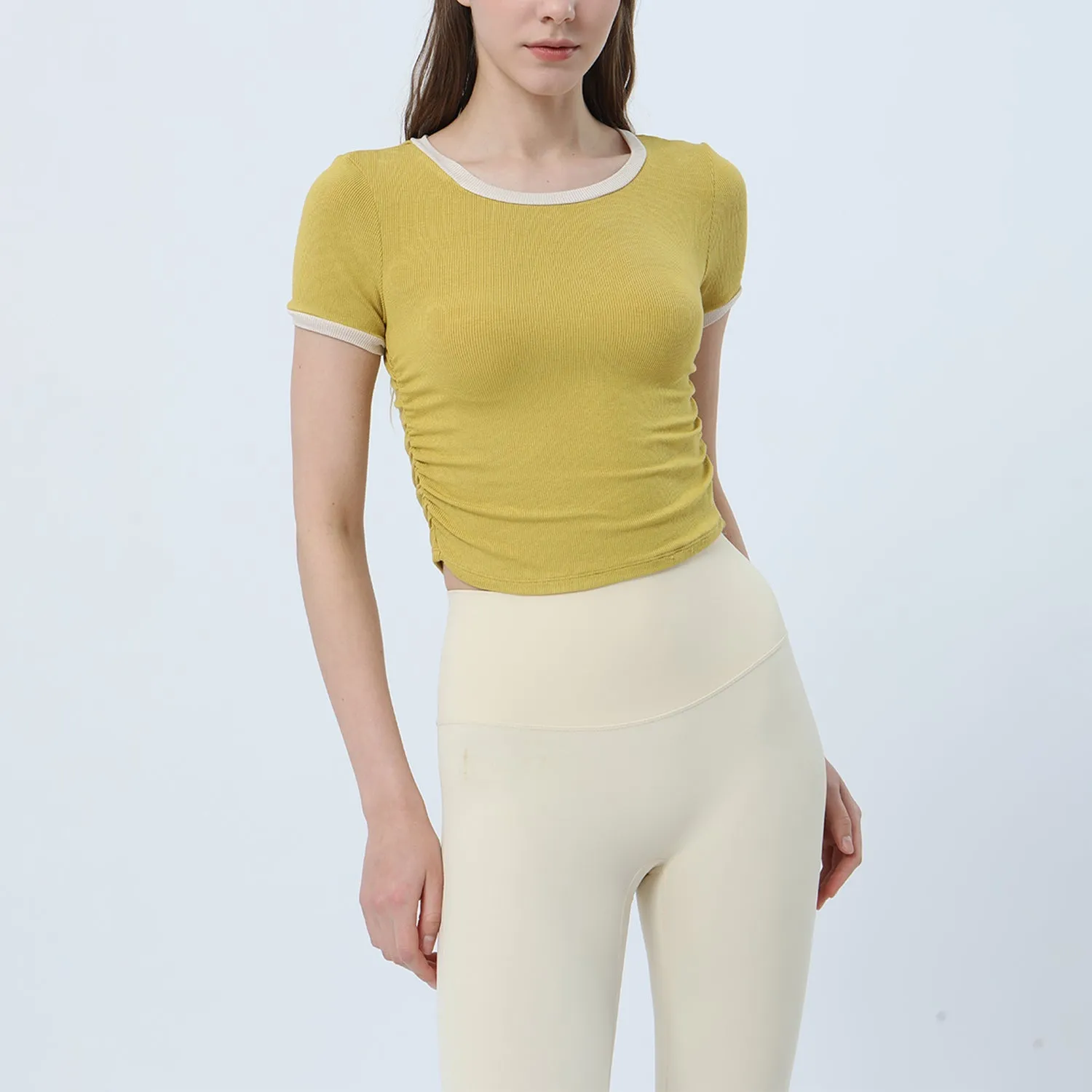 Color Block Short Sleeve Top