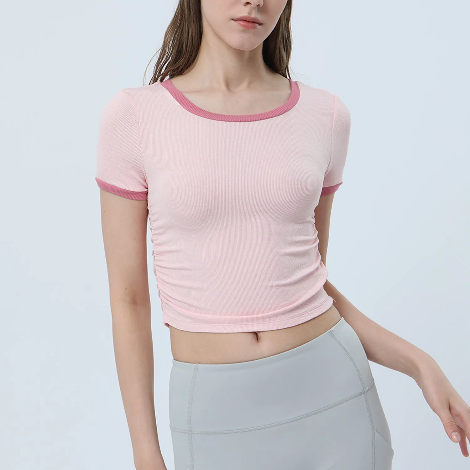 Color Block Short Sleeve Top