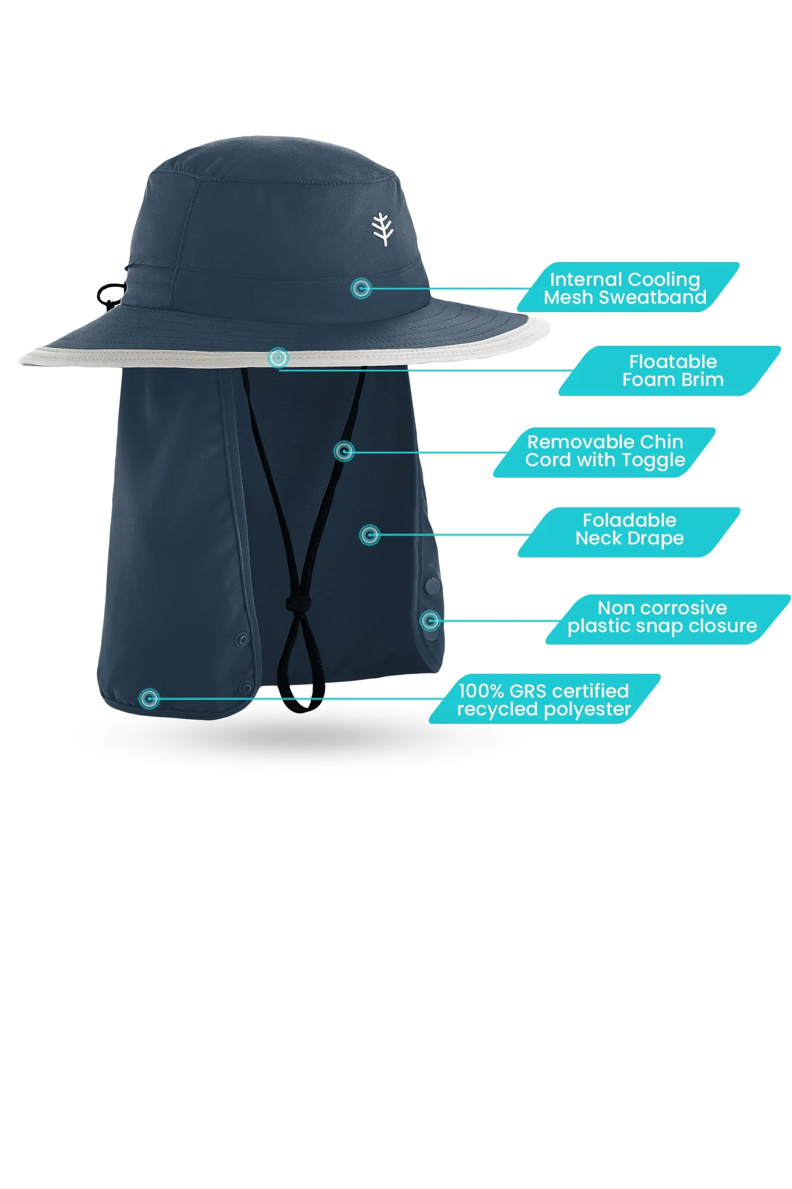 Convertible Boating Hat  |  Midnight