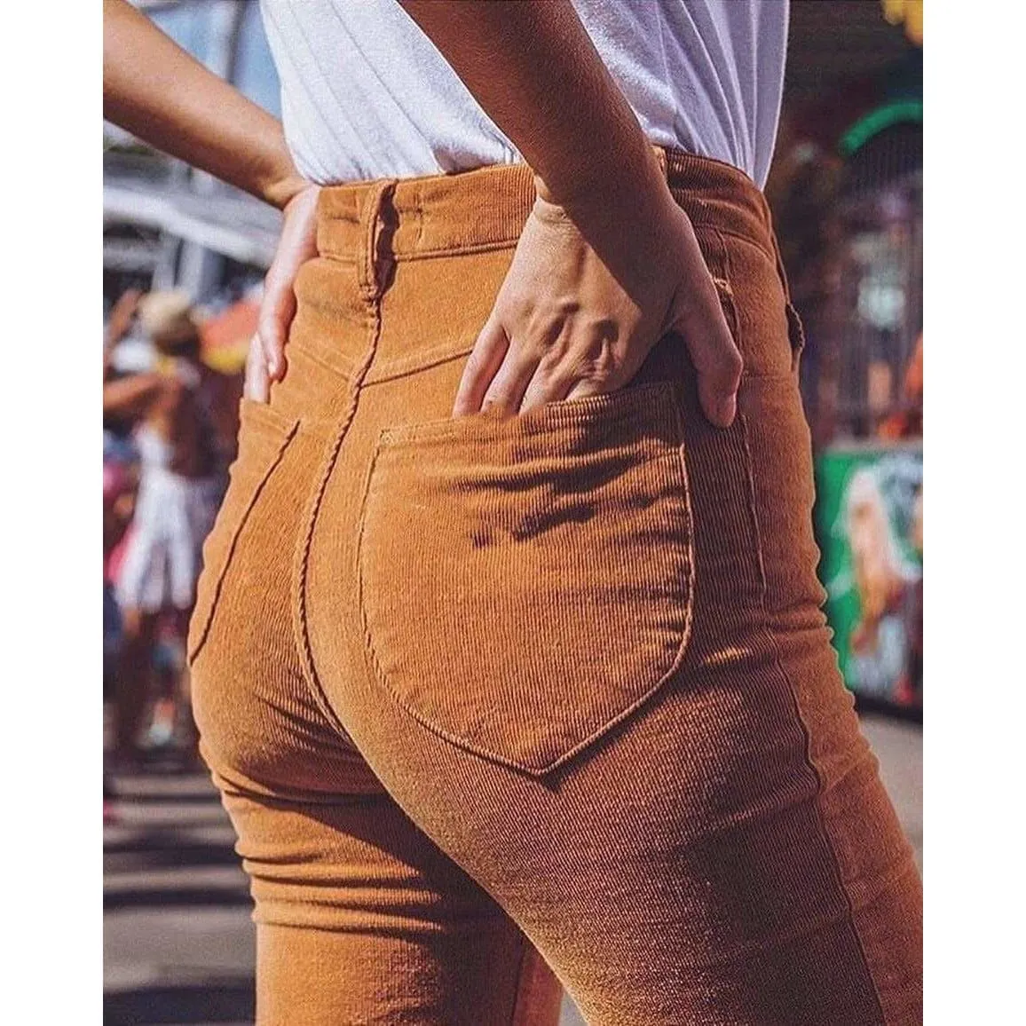corduroy flare pants
