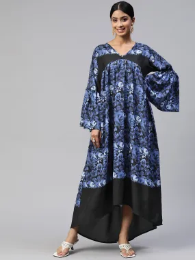 Cottinfab Floral Crepe Maxi Dress