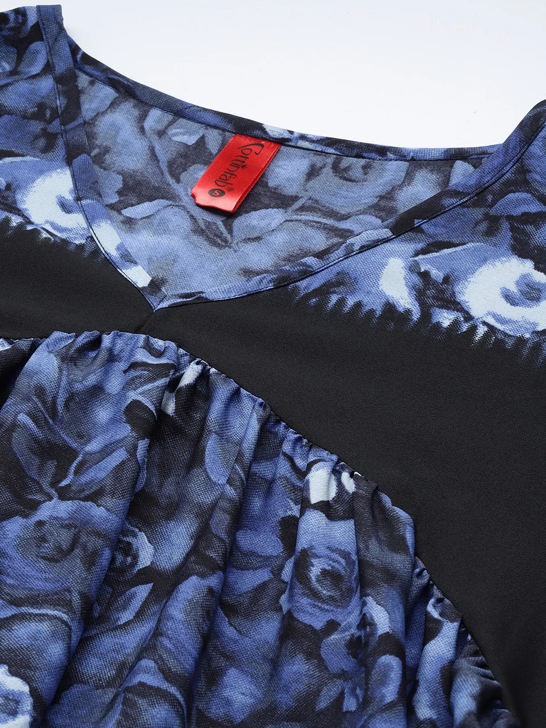 Cottinfab Floral Crepe Maxi Dress