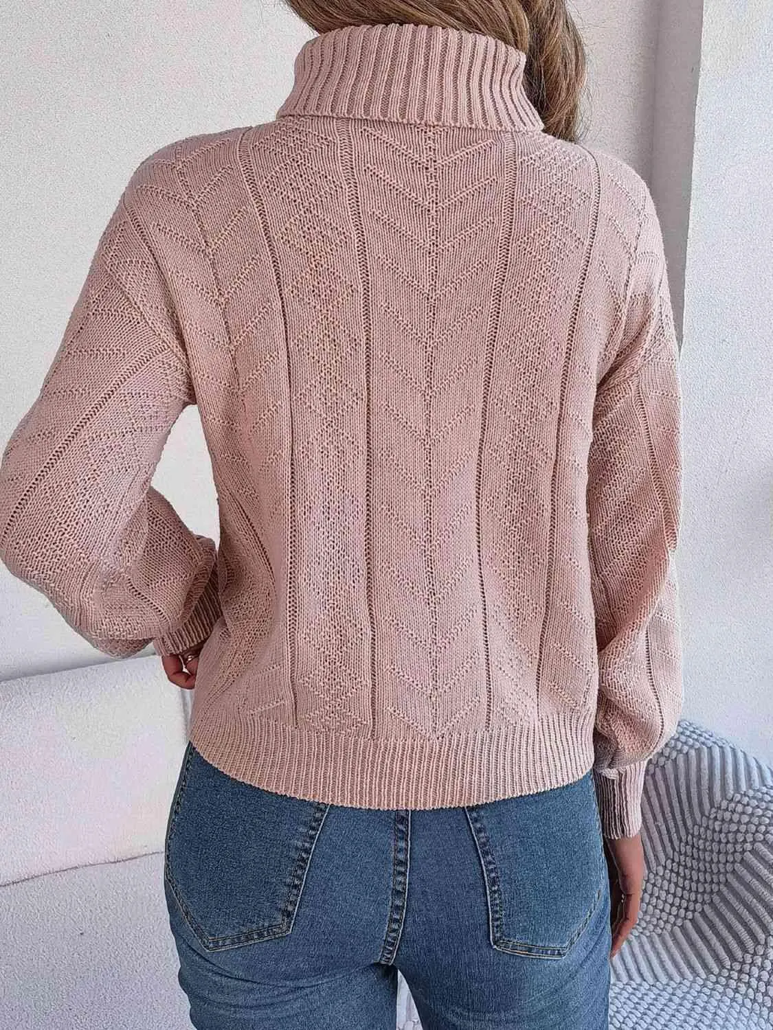Cozy Favorite Cable Knit Turtleneck Sweater