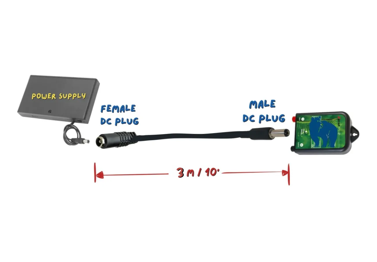 DC power cable extension 3M / 10’