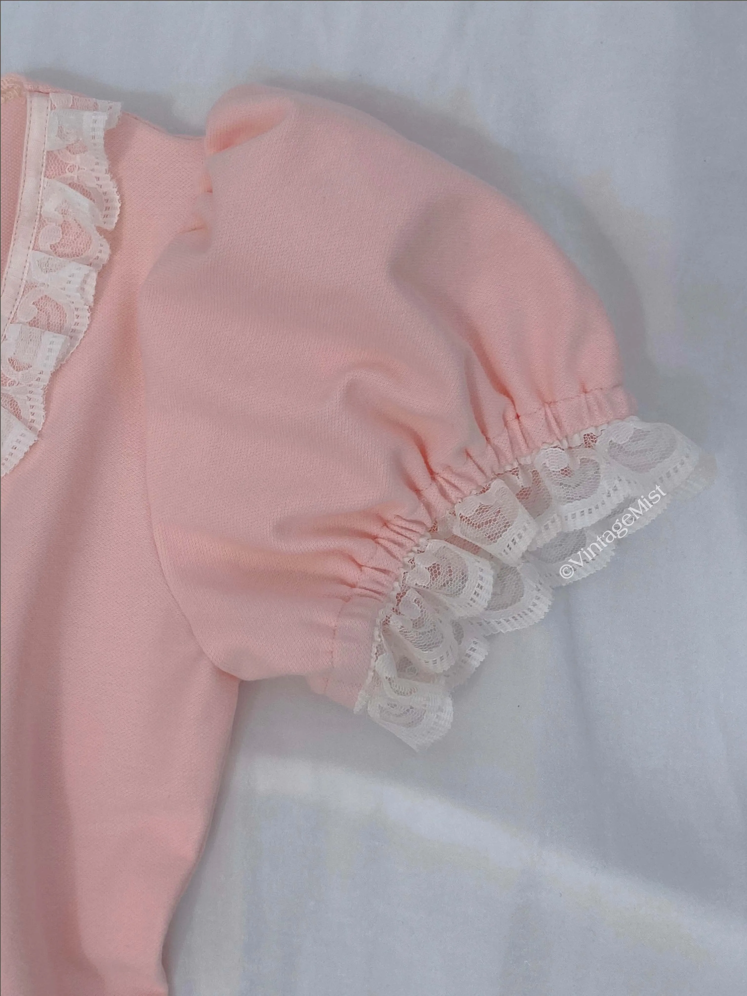 Dollette Puff Sleeve Lace Crop Top