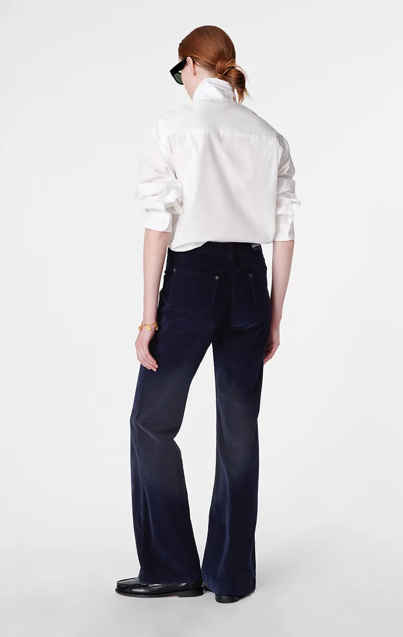 Dompay Fine Corduroy Pants in Marine By Vanessa Bruno
