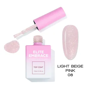 ELITE EMBRACE Professional Top Coat 08 Light Beige Pink 15ml ETLBP0815