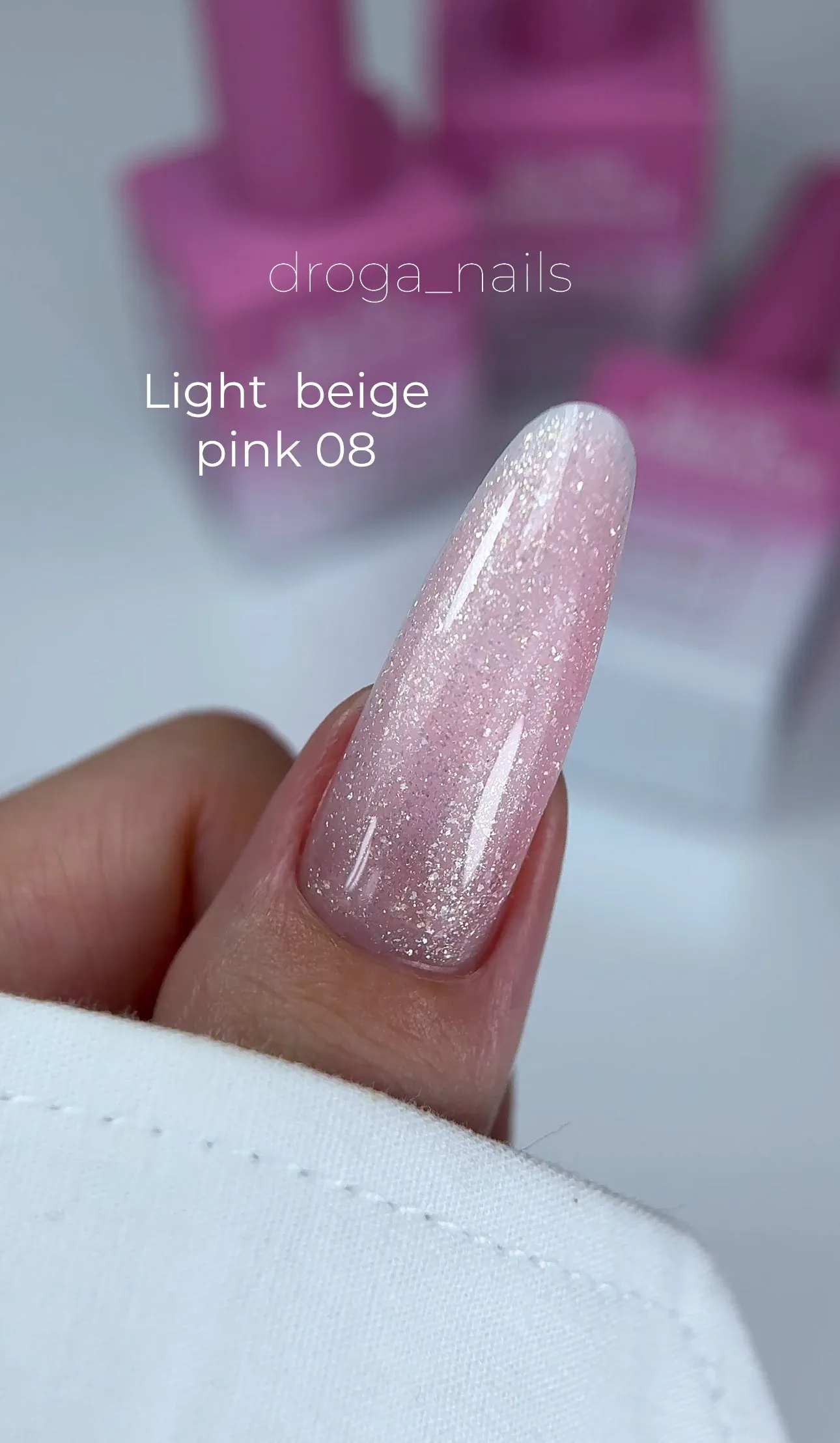 ELITE EMBRACE Professional Top Coat 08 Light Beige Pink 15ml ETLBP0815