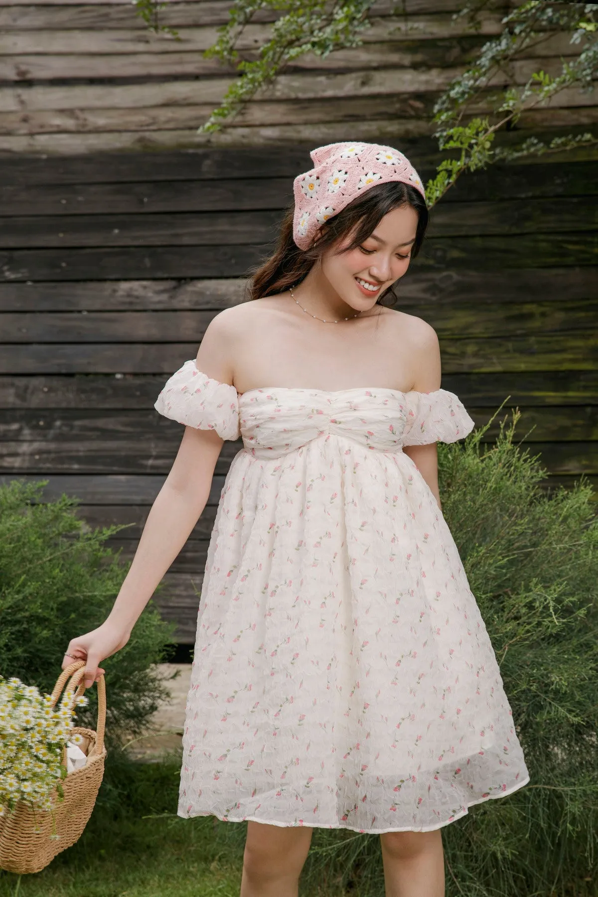 Envy Dress - Babydoll Floral Off-Shoulder Dress