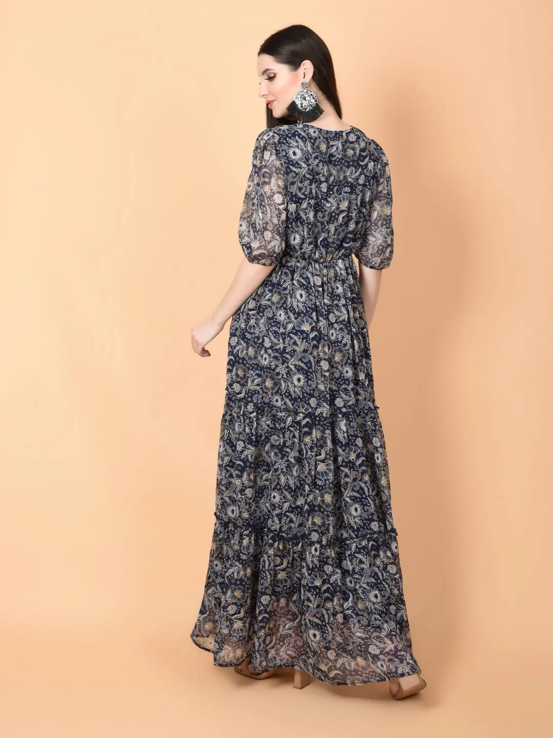 Flawless Trendy Floral Print Maxi Dress For Women | AZELIA
