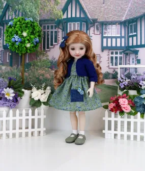 Flowering Freesia - dress with sweater & shoes for Ruby Red Fashion Friends doll
