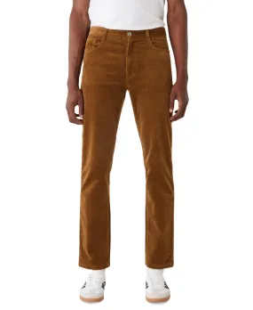 Frank And Oak Men's Slim Fit Straight Corduroy Pants Camel Brown  36 x 34
