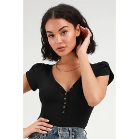 FREE PEOPLE MIA BUTTON FRONT BODYSUIT