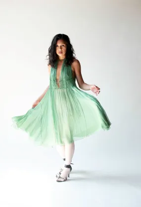 Green Chiffon Dress | Alberta Ferretti
