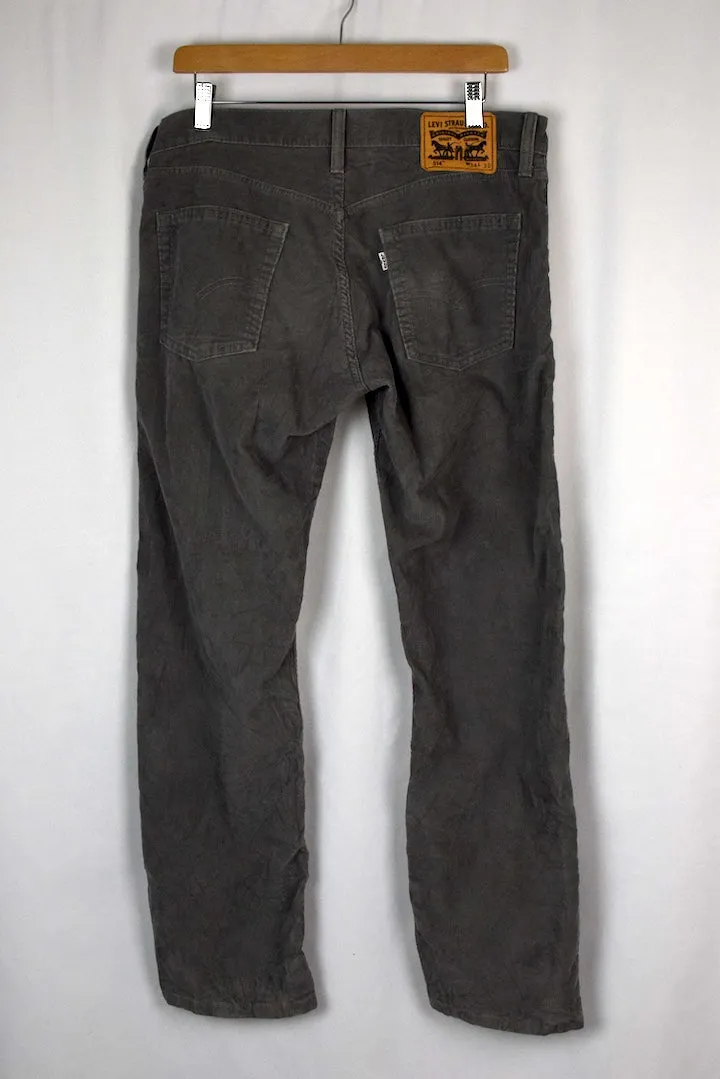 Grey Levi Strauss Brand Corduroy Pants