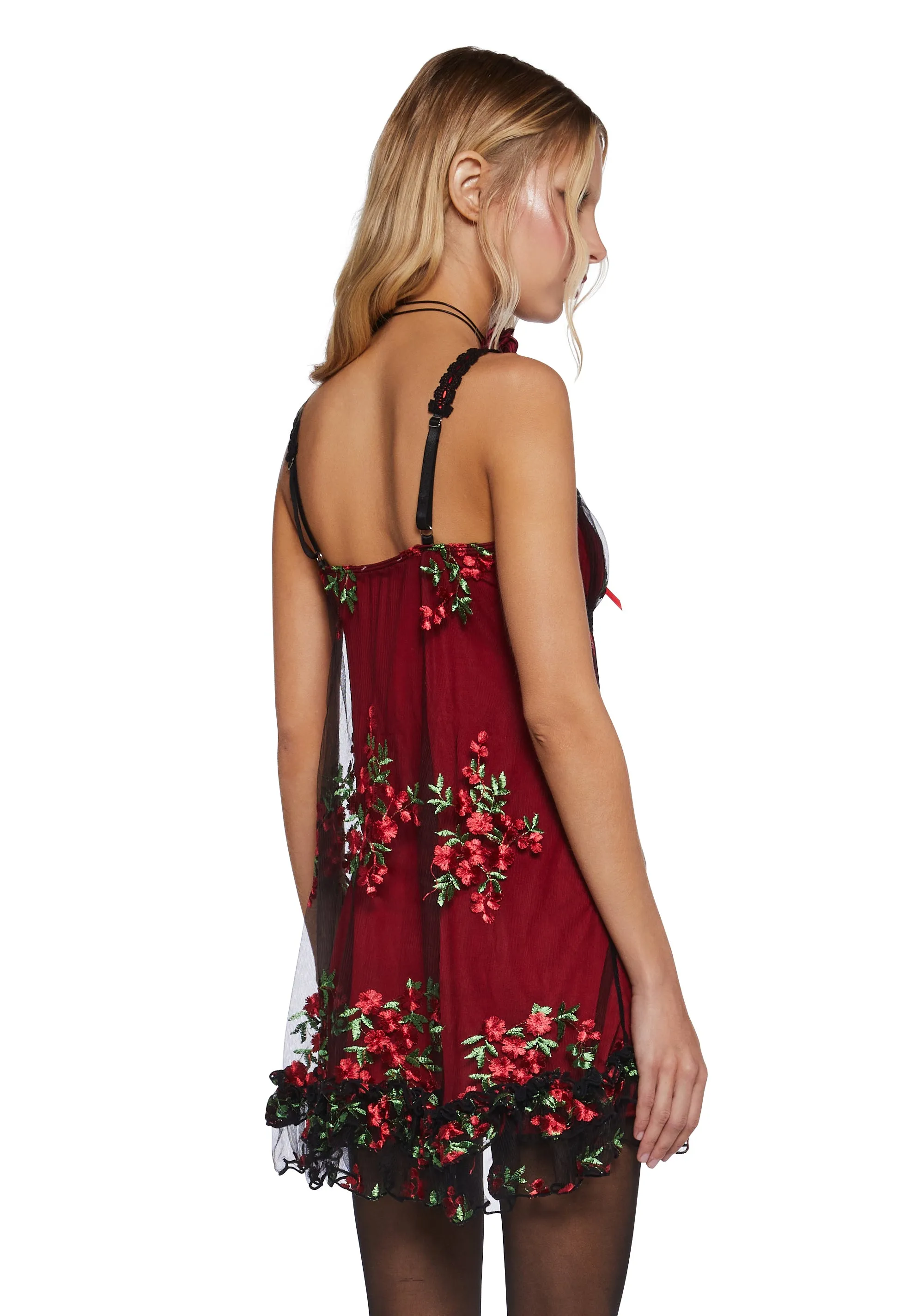 Heaven Struck Babydoll Dress - Red