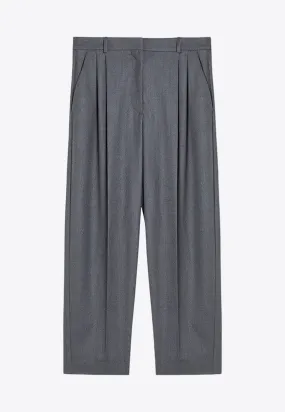 High-Rise Tailored Wool Pants