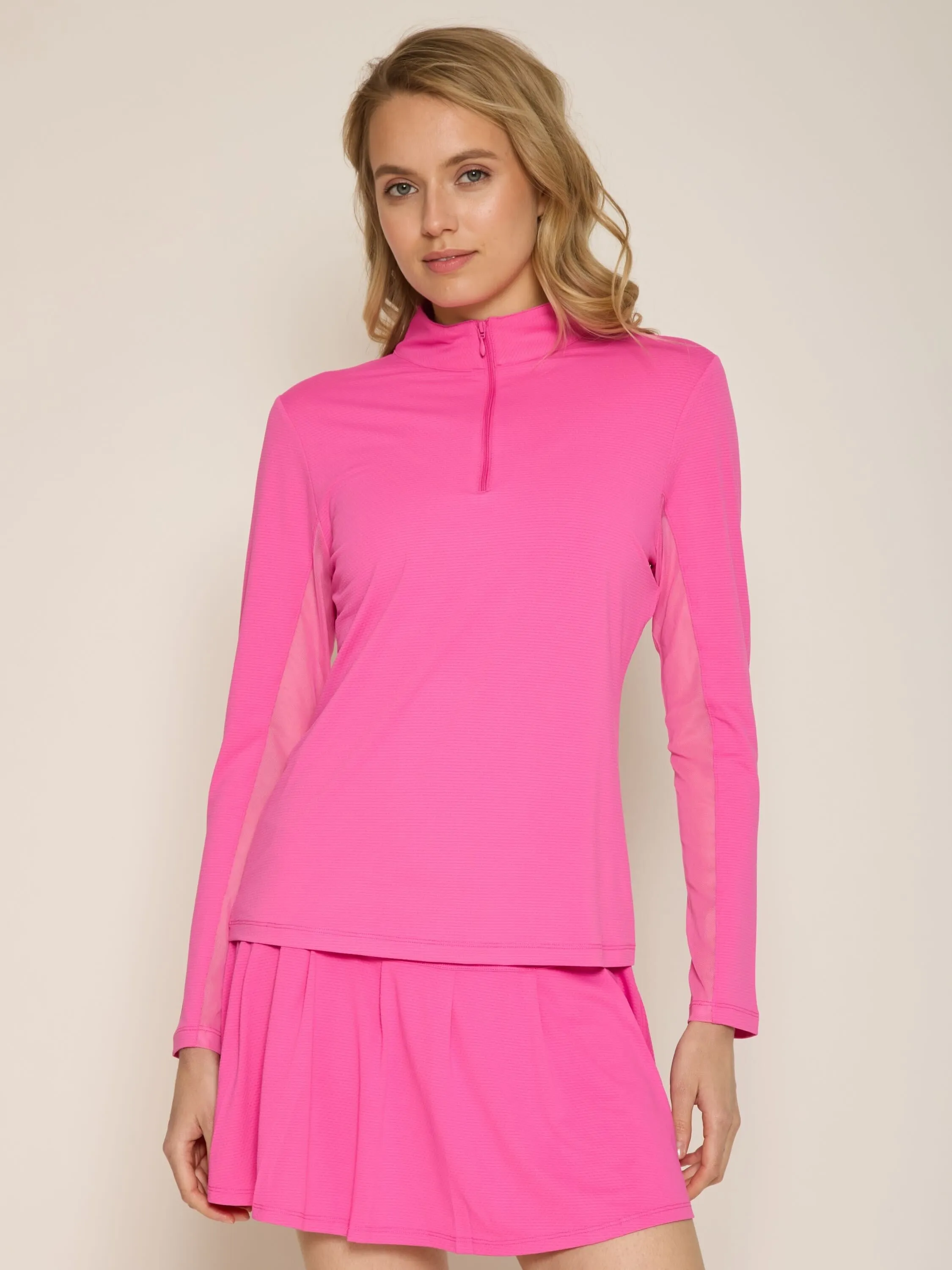 Kate Mock Neck Half Zip Top: Sleek, Versatile Layer for All Seasons
