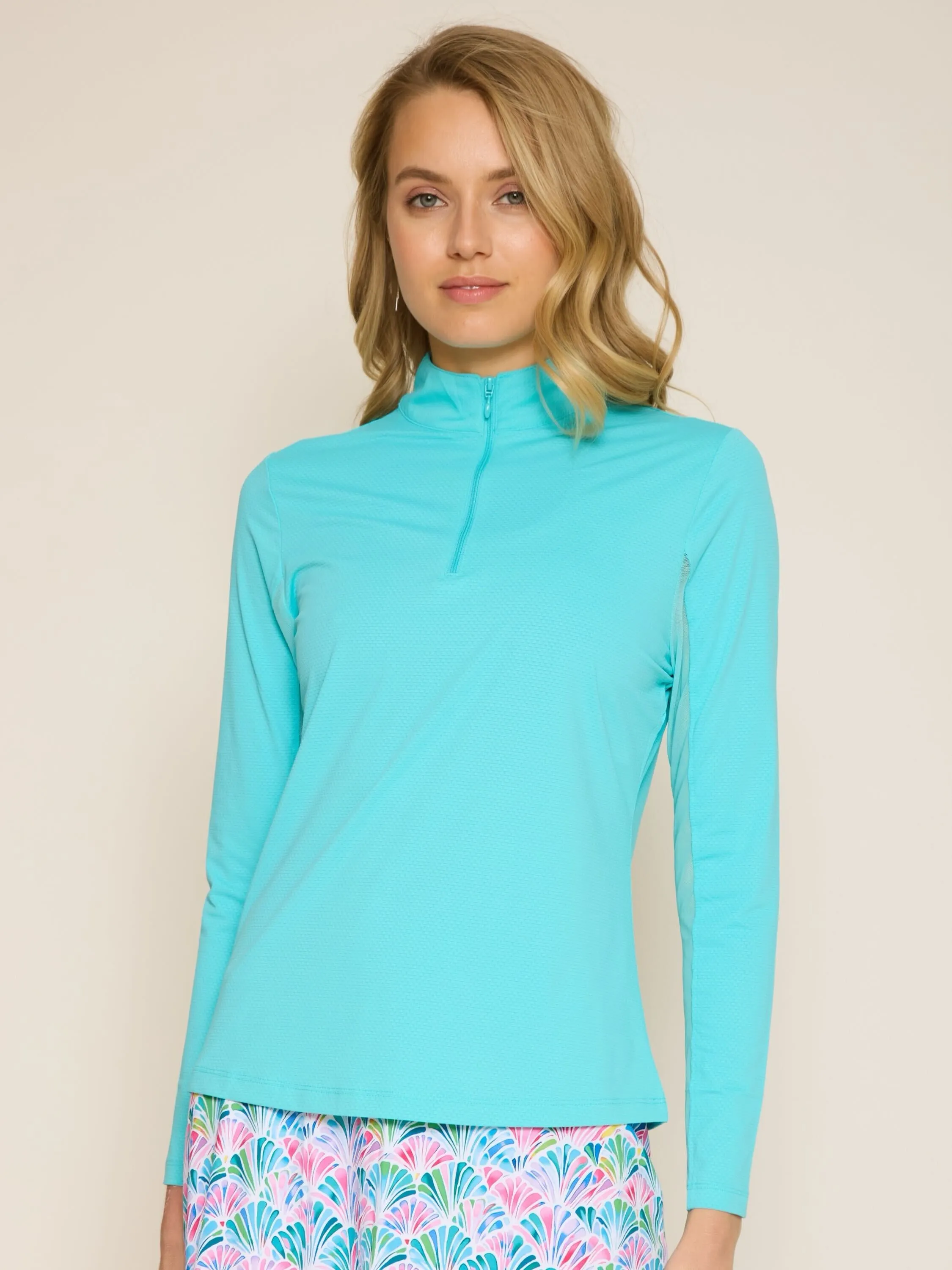 Kate Mock Neck Half Zip Top: Sleek, Versatile Layer for All Seasons