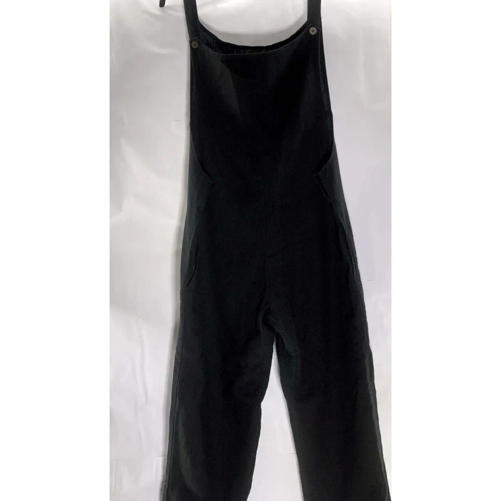 KAYA WEAR Women's Black Lightweight Button Strap Straight-Neck Overall SZ M/L