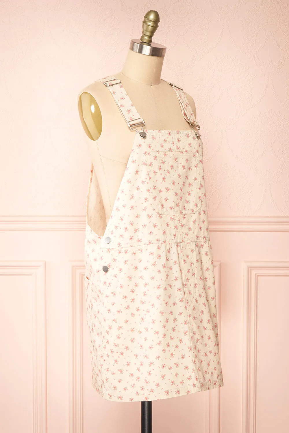 Kida | Short Floral Overall Dress