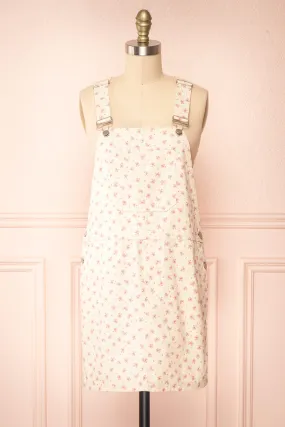 Kida | Short Floral Overall Dress
