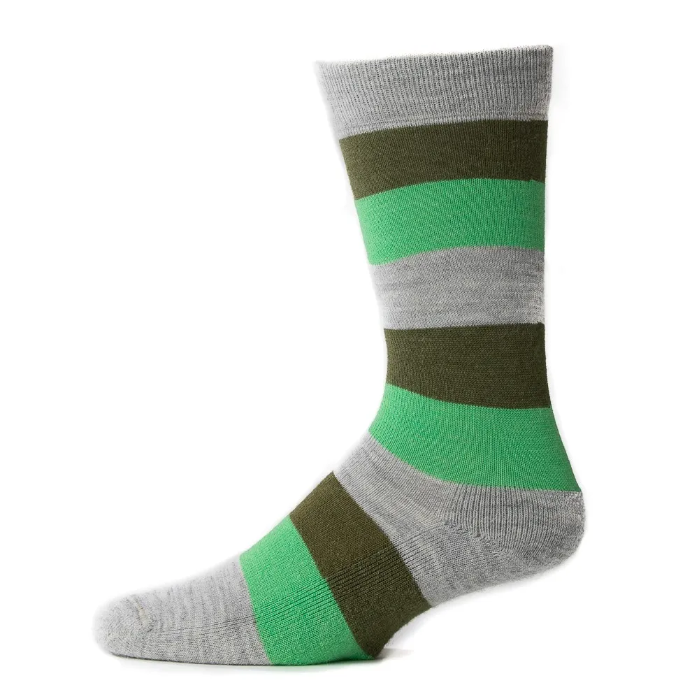 Kids' Striped Alpaca Hiker Socks