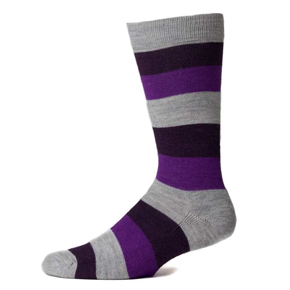 Kids' Striped Alpaca Hiker Socks
