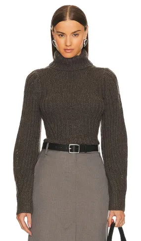 L'Academie Janine Turtleneck Sweater in Grey