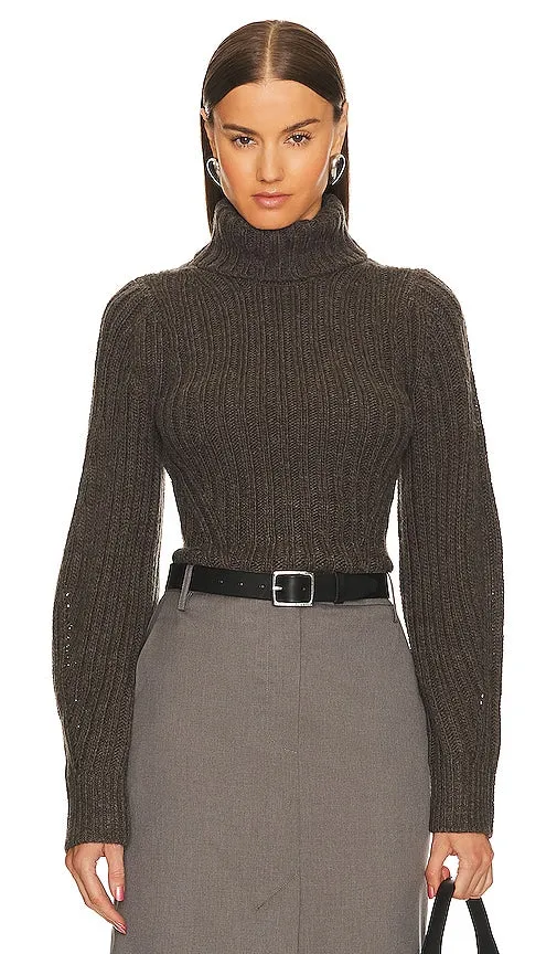 L'Academie Janine Turtleneck Sweater in Grey