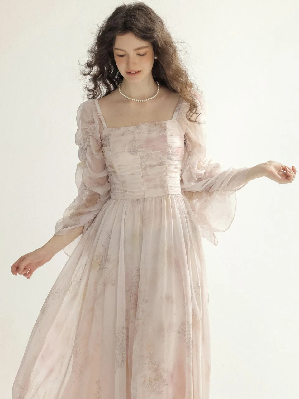 Layla Shirring Long Dress