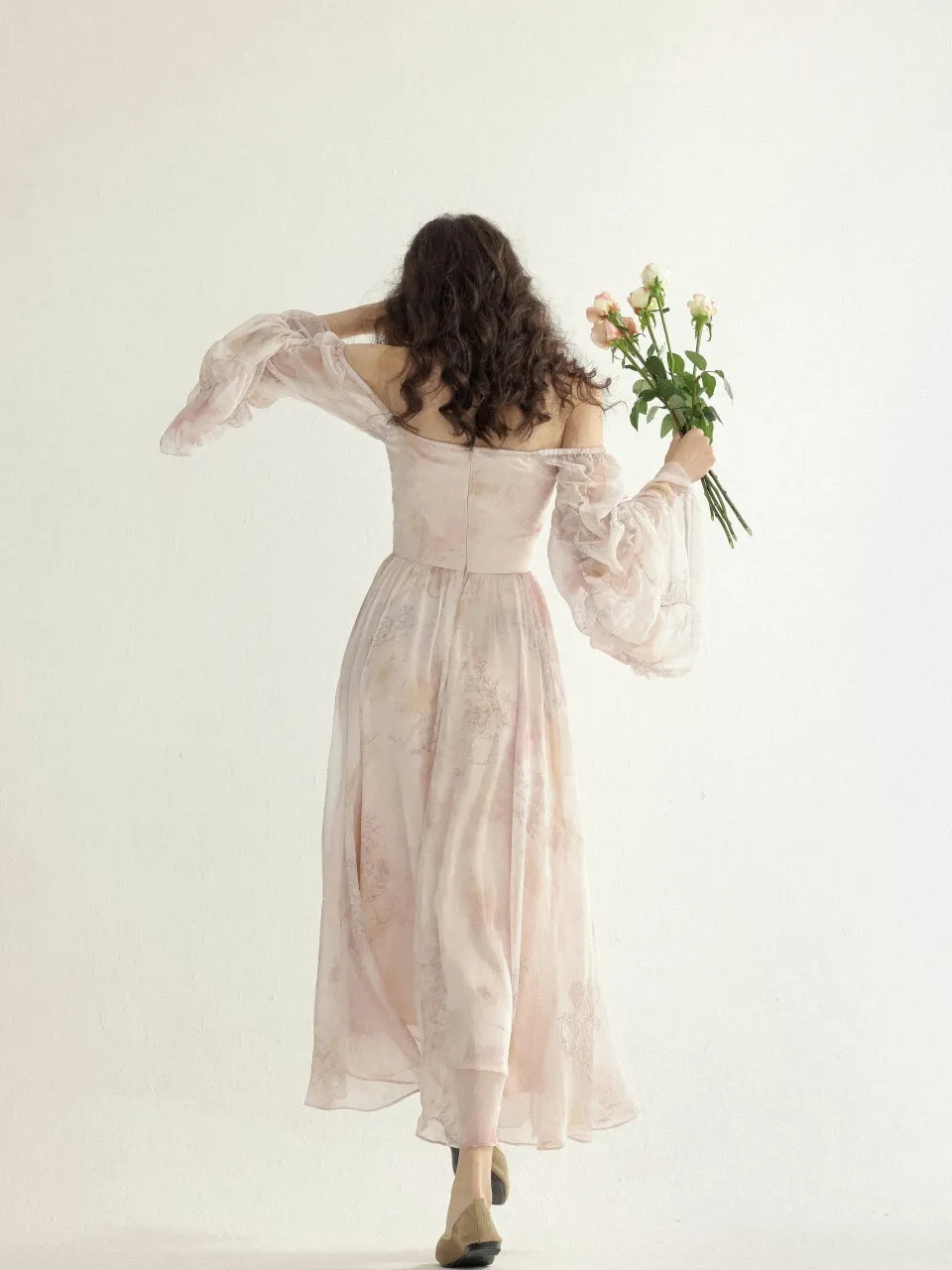 Layla Shirring Long Dress