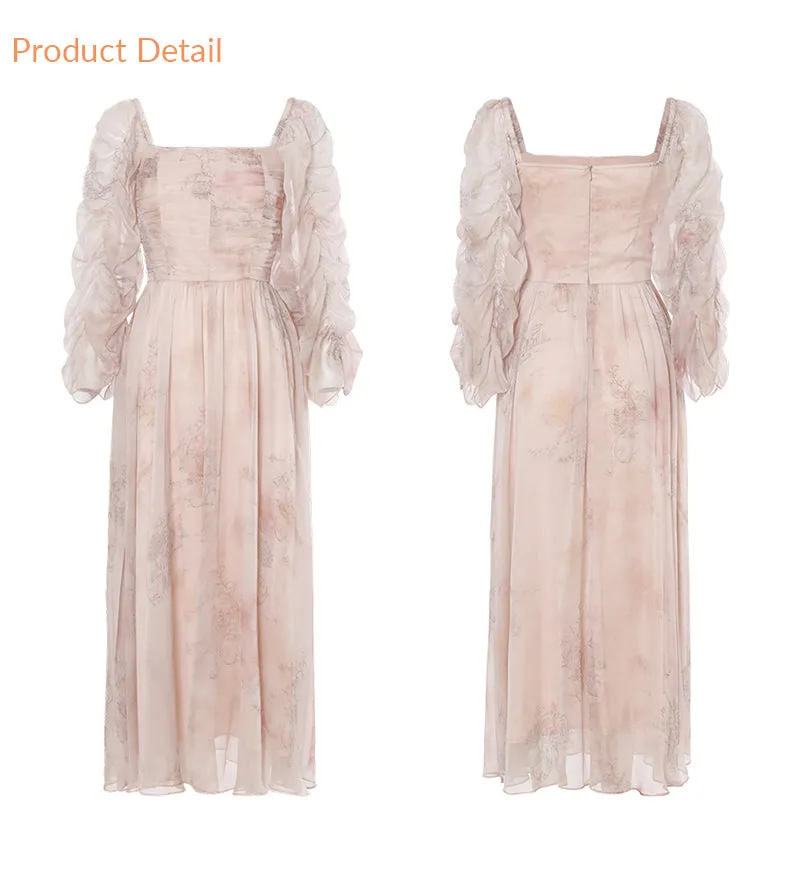 Layla Shirring Long Dress