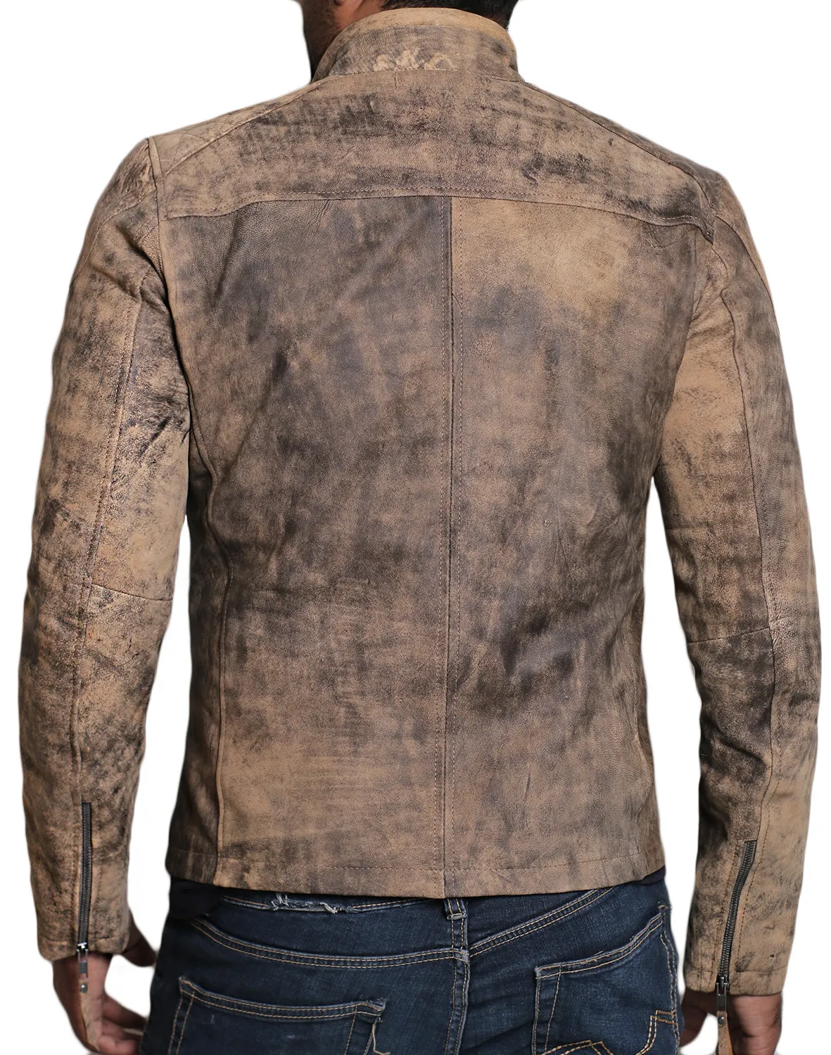 Leather Jackets Hub Mens Genuine Lambskin Leather Jacket (Black, Fencing Jacket) - 1501225