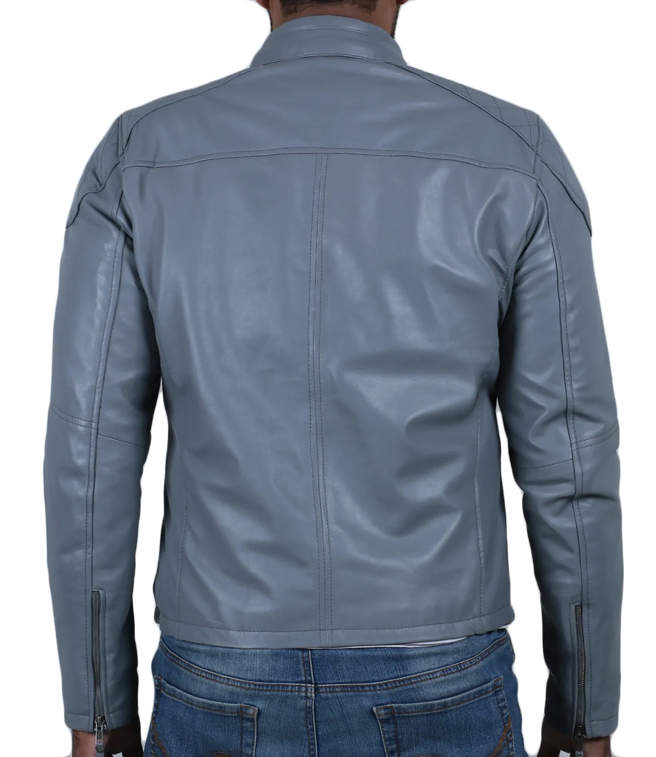 Leather Jackets Hub Mens Genuine Lambskin Leather Jacket (Black, Fencing Jacket) - 1501225
