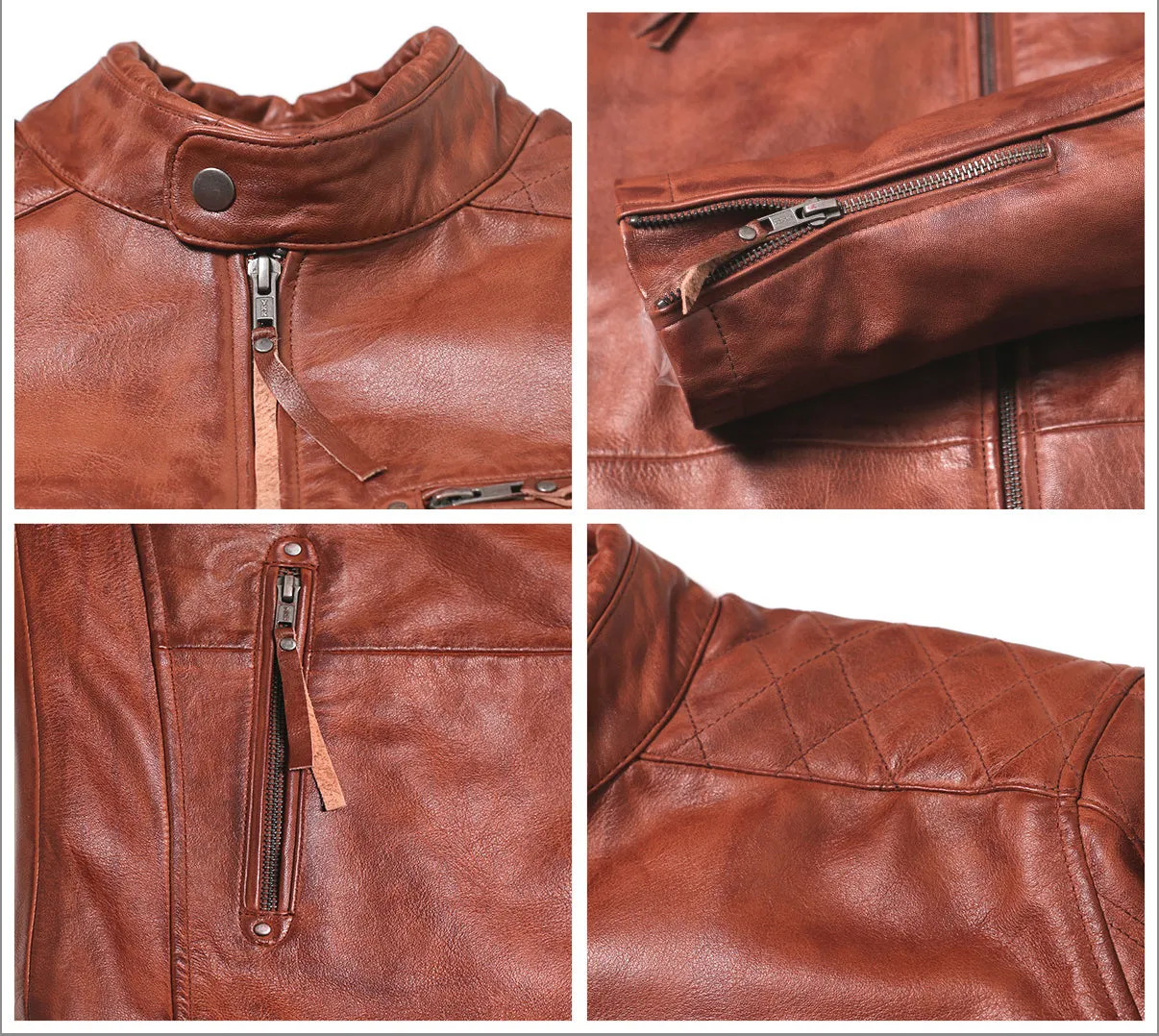 Leather Jackets Hub Mens Genuine Lambskin Leather Jacket (Black, Fencing Jacket) - 1501225
