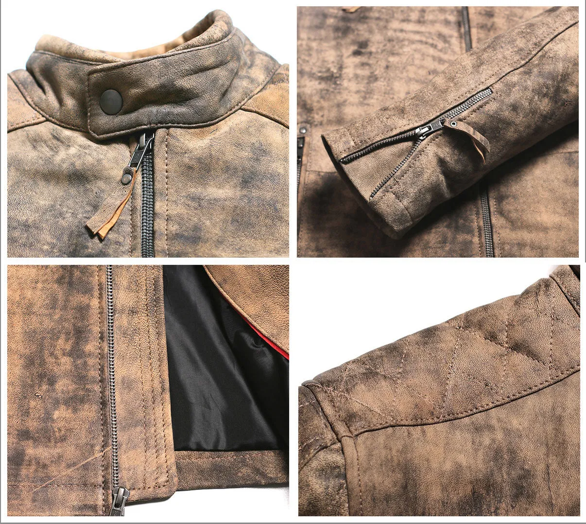 Leather Jackets Hub Mens Genuine Lambskin Leather Jacket (Black, Fencing Jacket) - 1501225