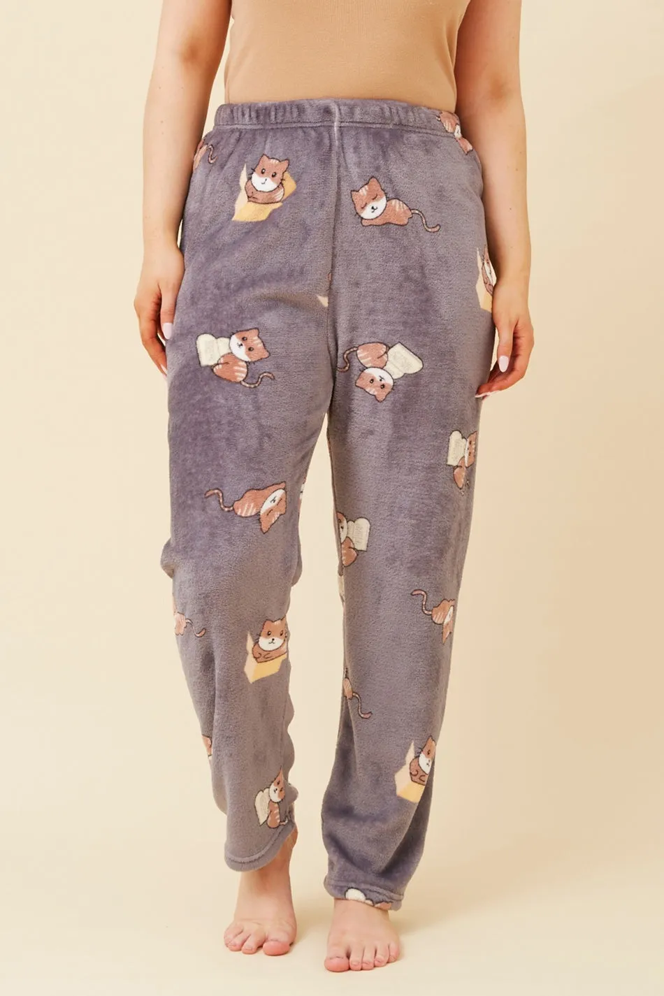 LEE ANIMAL PRINT PLUSH PYJAMA PANTS