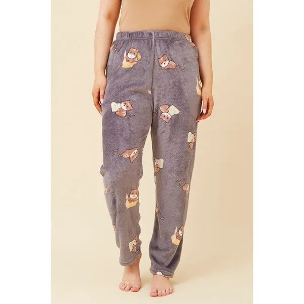 LEE ANIMAL PRINT PLUSH PYJAMA PANTS