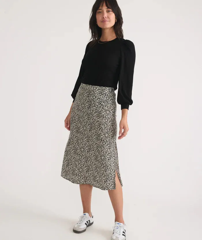 Lexi Rib Puff Sleeve Top in Black