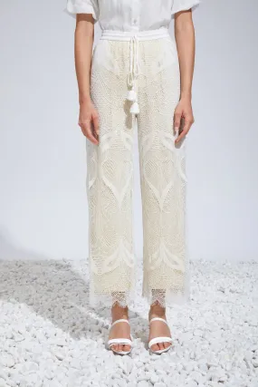 Lilou lace pants - ivory
