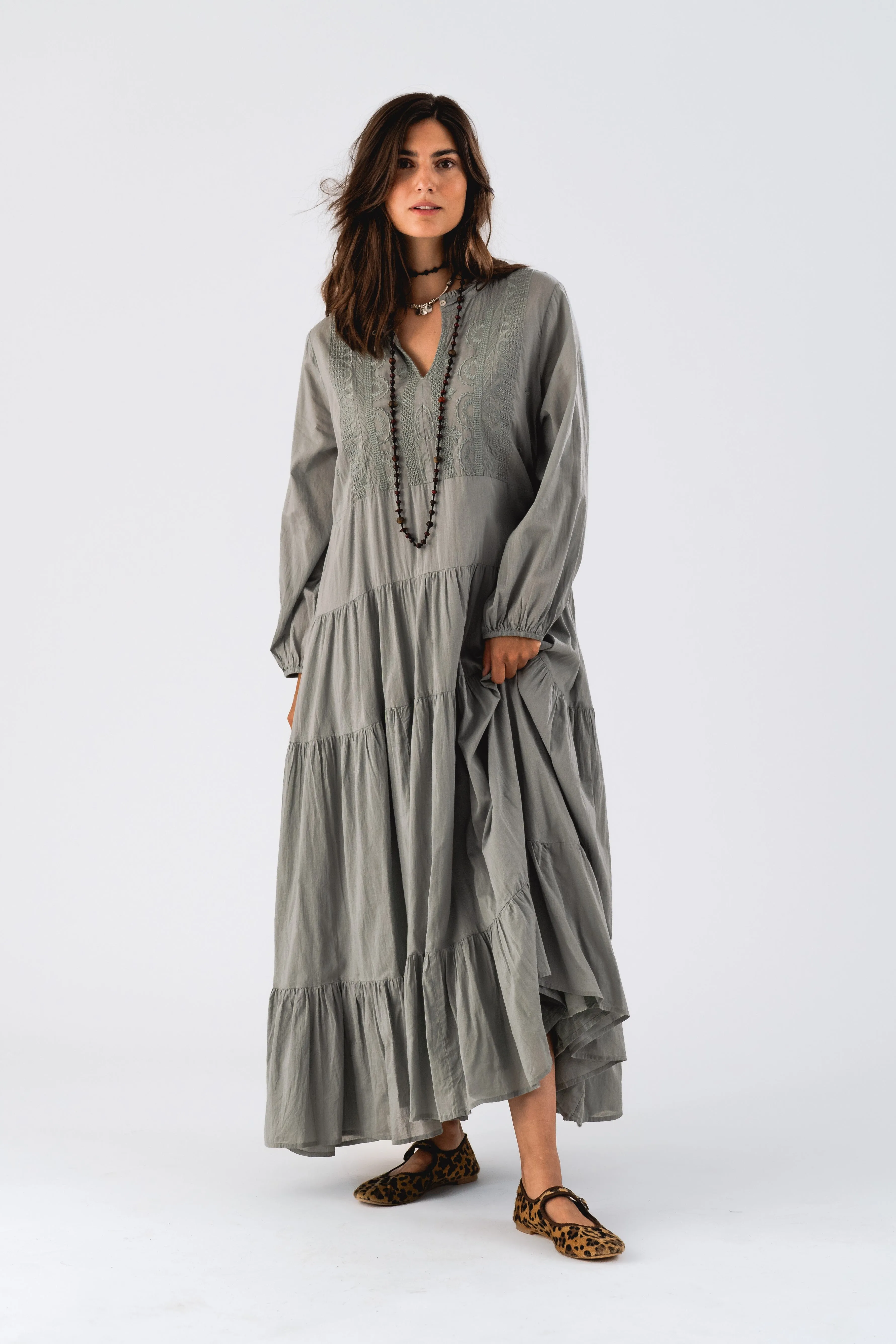 Lollys Laundry - Mandyll Maxi Dress Ls - 69 Dusty Mint