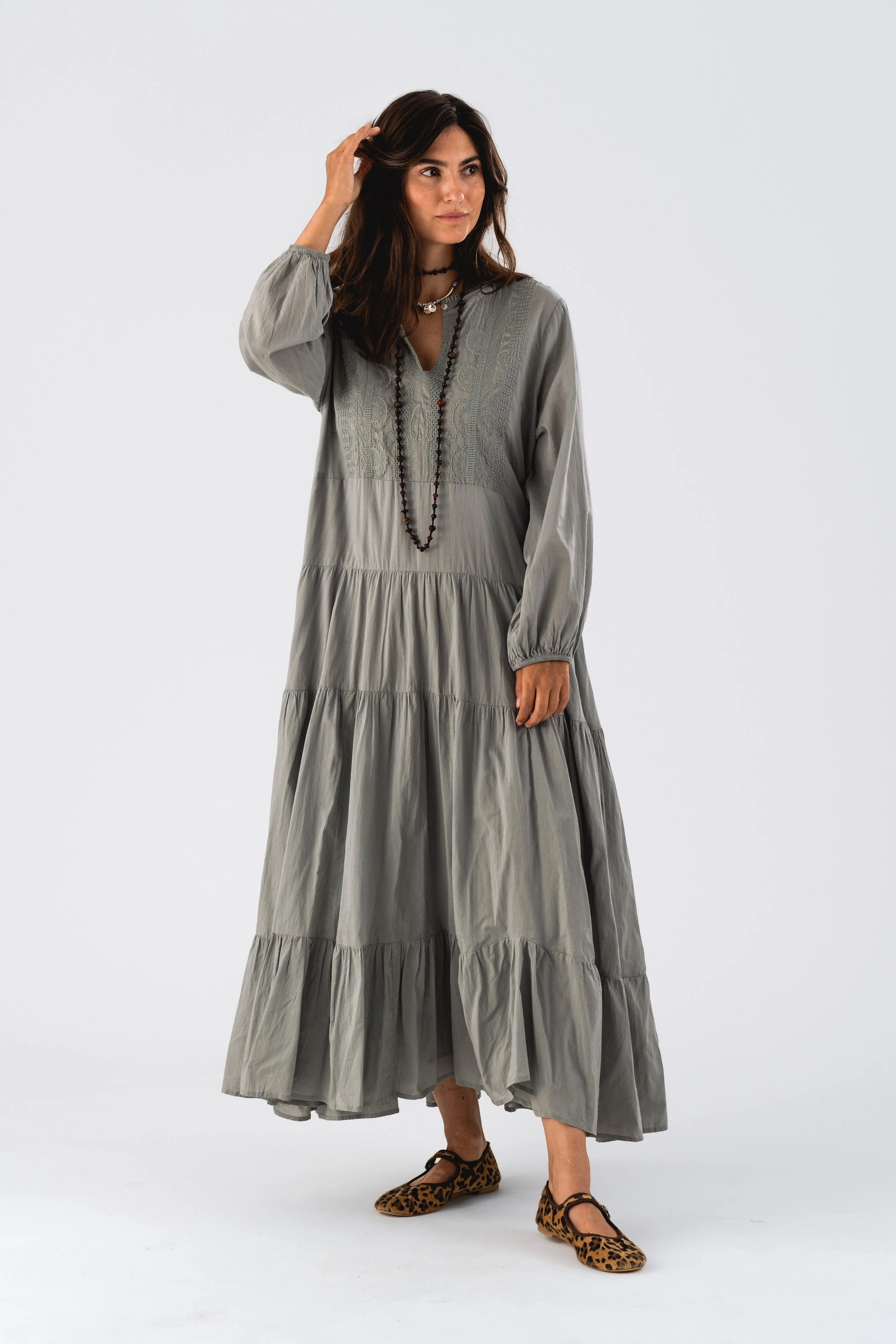 Lollys Laundry - Mandyll Maxi Dress Ls - 69 Dusty Mint